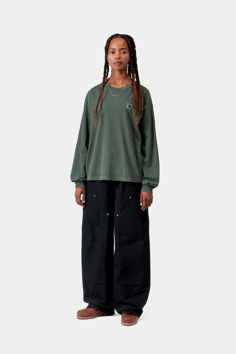 Carhartt L/S Nelson T-Shirt - Dunkler Skarabäus, stückgefärbt