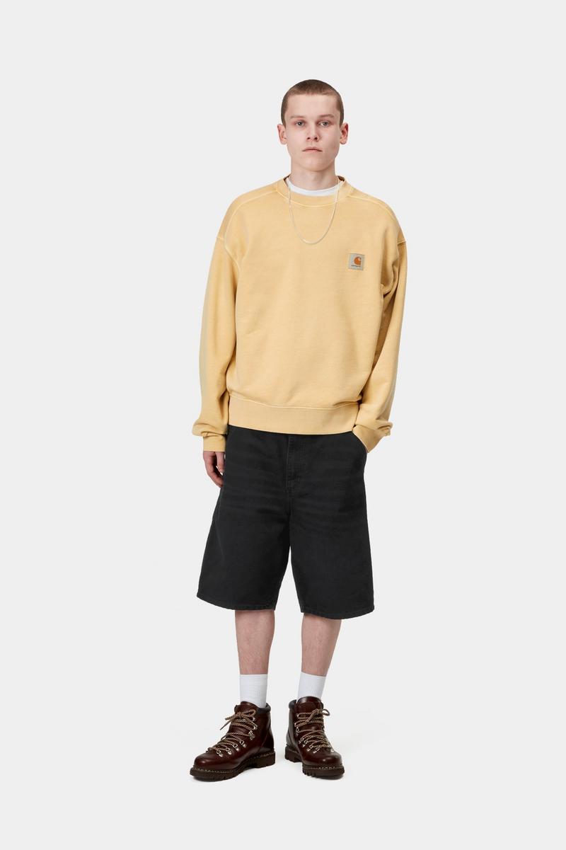 Carhartt Single Knee Short - Schwarzes, steinernes Canvas