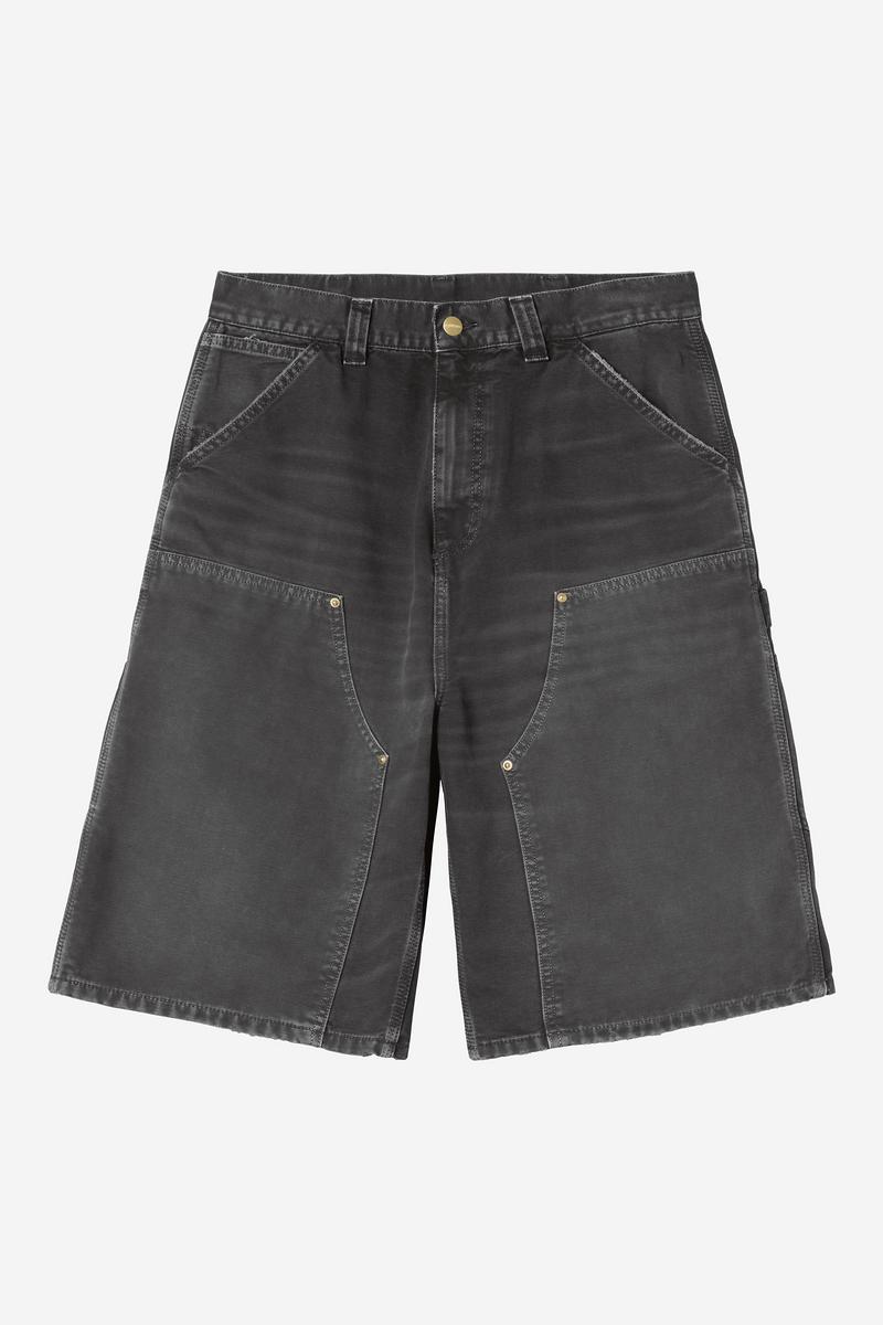 Carhartt OG Double Knee Short - Schwarz, Destroy-Waschung