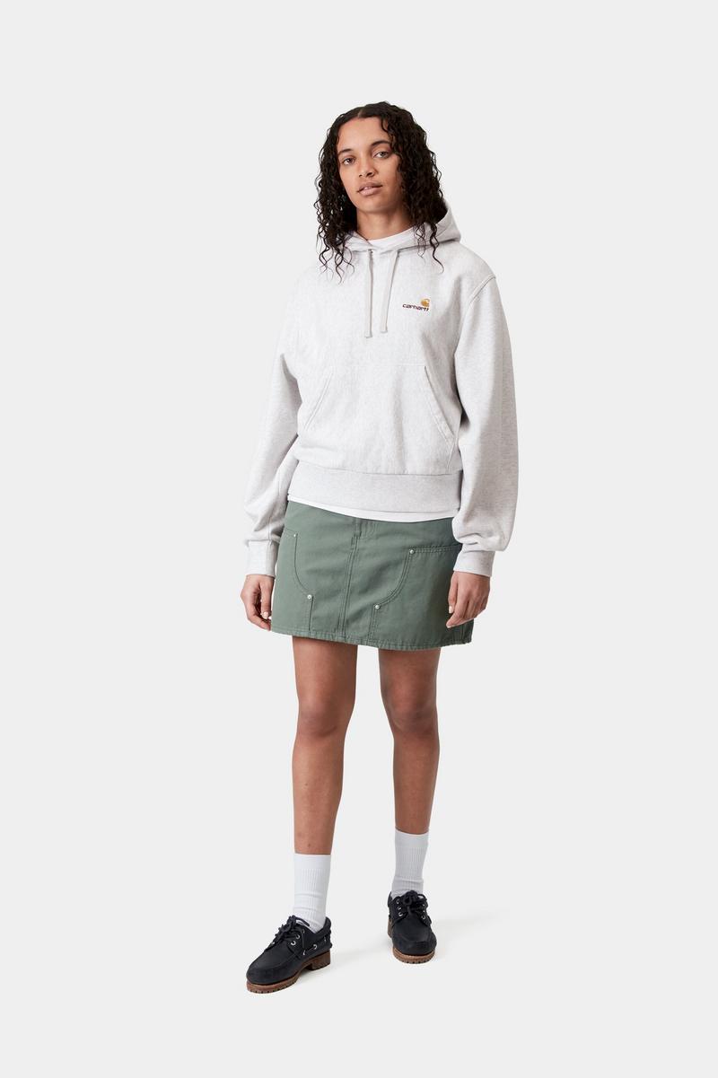 Carhartt Hooded American Script Sweatshirt - Ash Heather