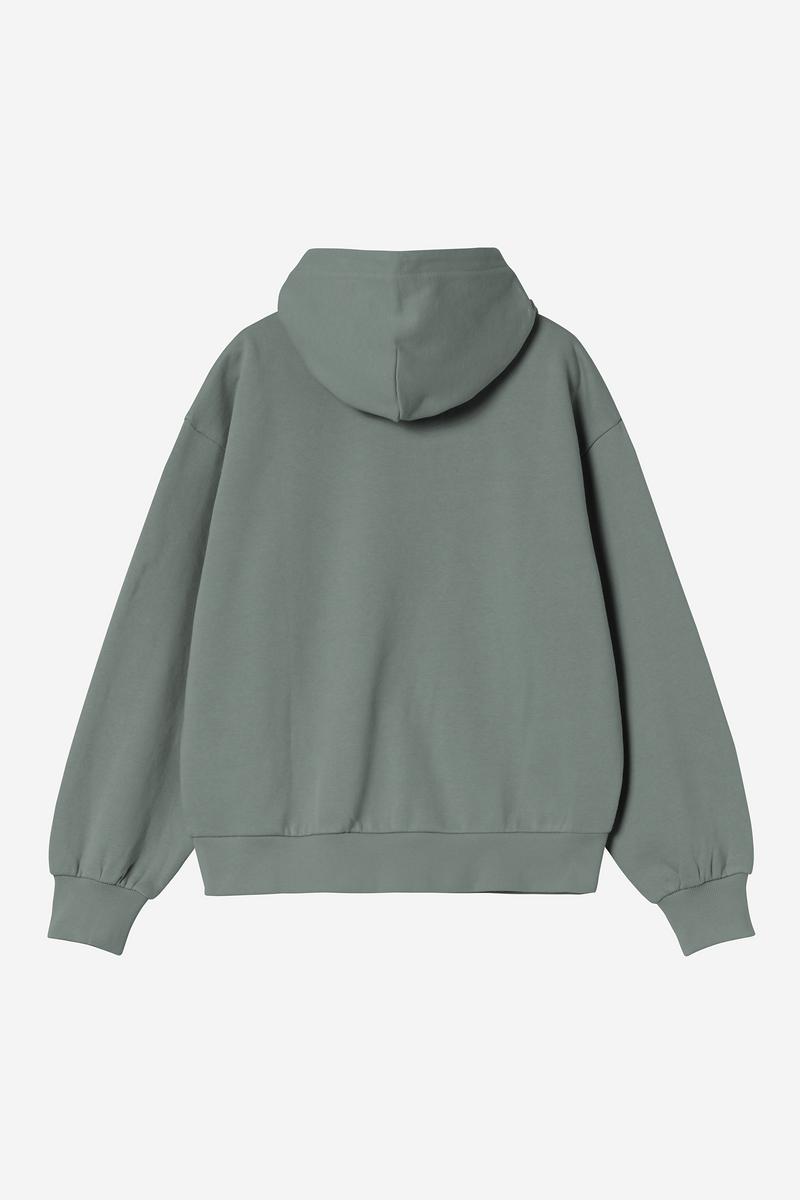 Carhartt Hooded Casey Sweatshirt - Samtgrün / Silber