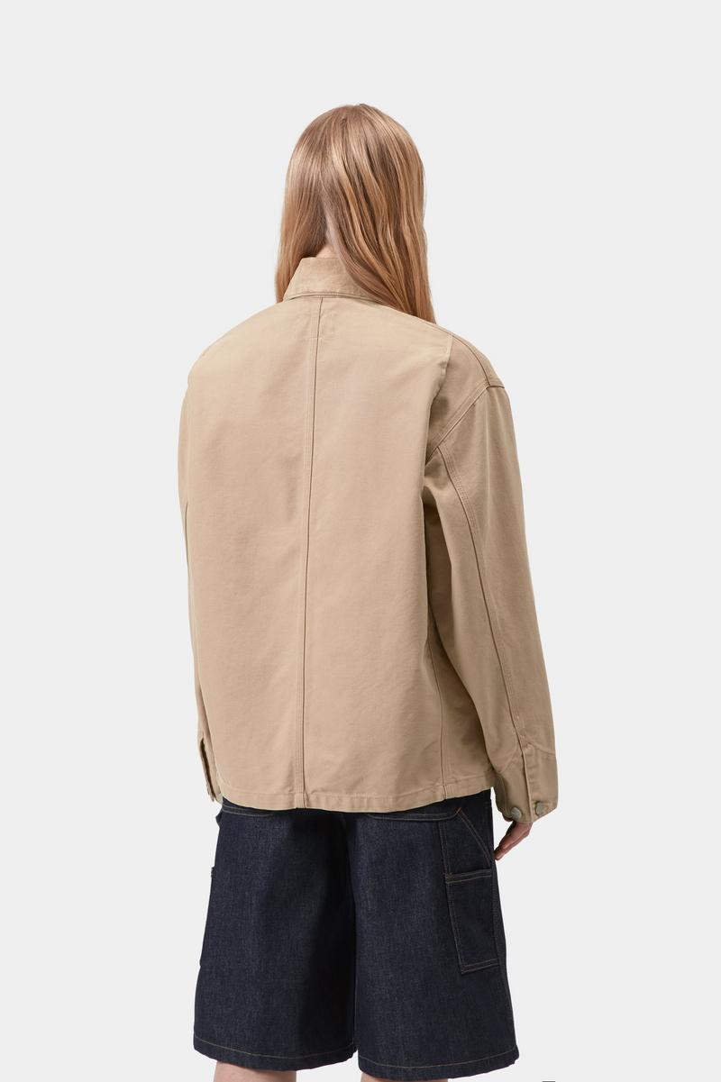 Carhartt OG Michigan Coat - Dusty H Brown / Dusty H Brown, Steinleinwand