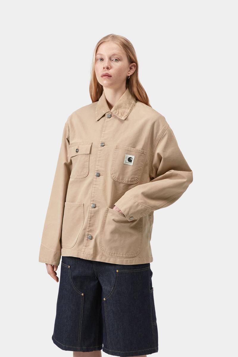 Carhartt OG Michigan Coat - Dusty H Brown / Dusty H Brown, Steinleinwand