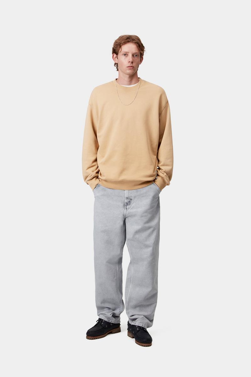 Carhartt Hudson Sweatshirt - Dusty H Brown, Kreidewäsche