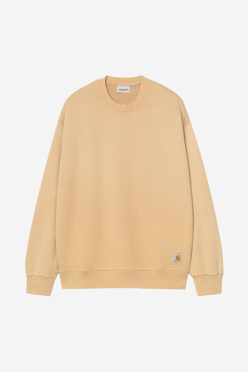 Carhartt Hudson Sweatshirt - Dusty H Brown, Kreidewäsche