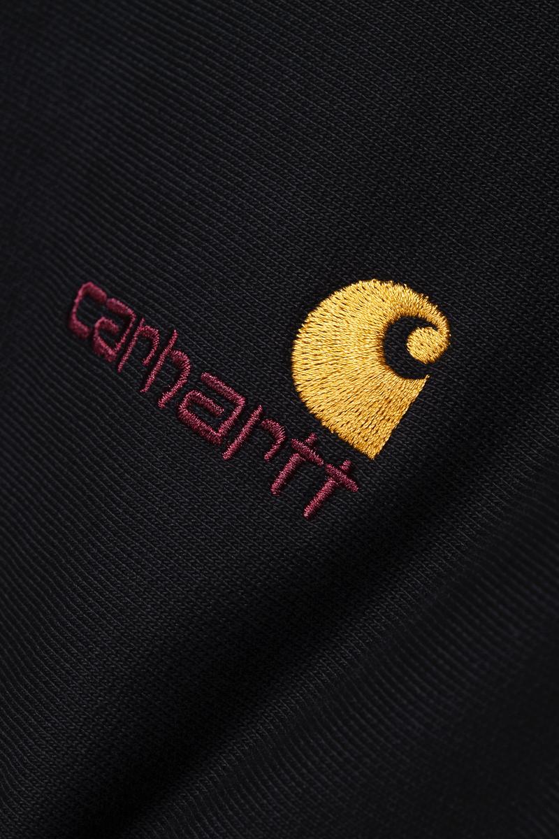 Carhartt Half Zip American Script Sweatshirt - Schwarz