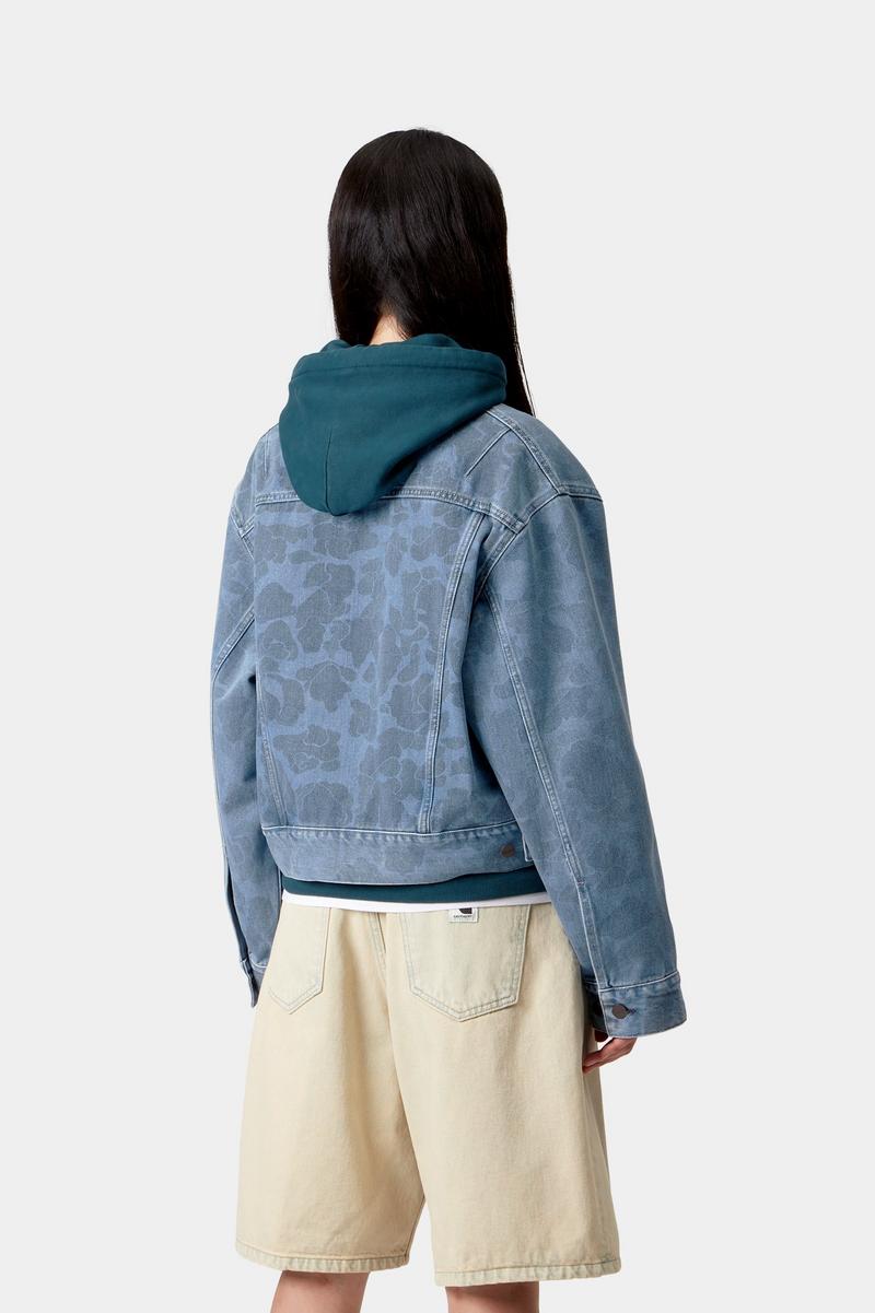 Carhartt Duck Orell Jacket - Camo Duck, Blau, gebleicht
