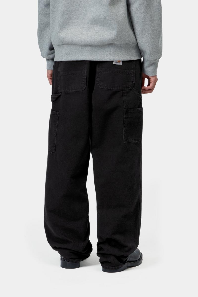 Carhartt Single Knee Pant - Schwarzes, steinernes Canvas