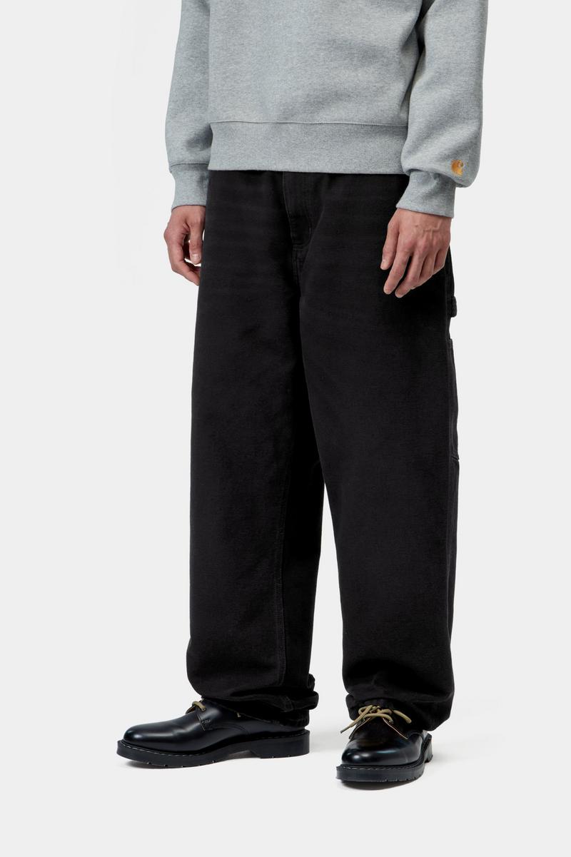 Carhartt Single Knee Pant - Schwarzes, steinernes Canvas