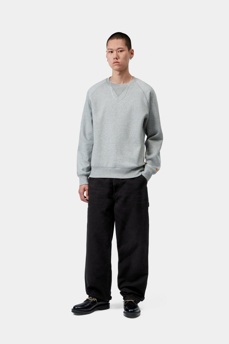 Carhartt Single Knee Pant - Schwarzes, steinernes Canvas
