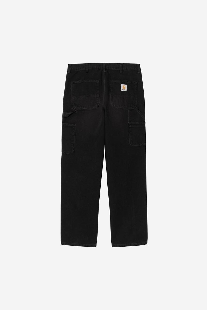 Carhartt Single Knee Pant - Schwarzes, steinernes Canvas