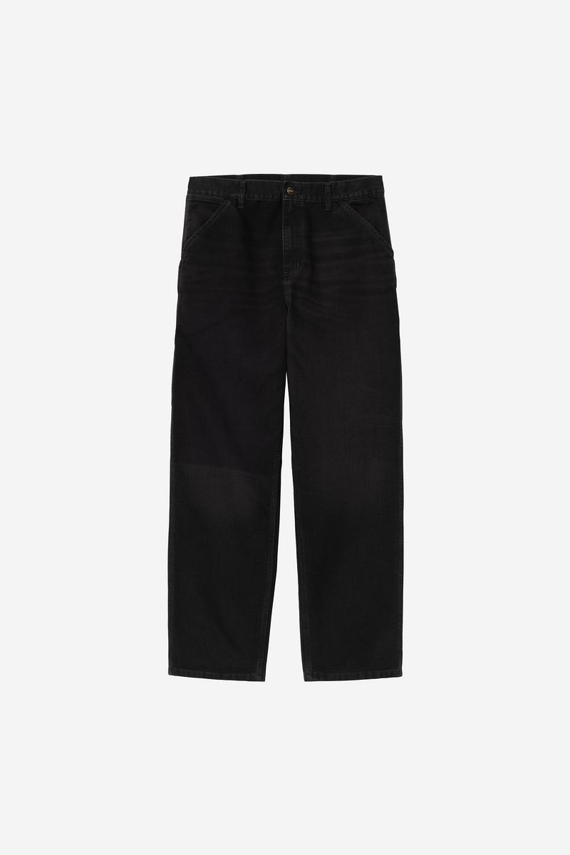 Carhartt Single Knee Pant - Schwarzes, steinernes Canvas