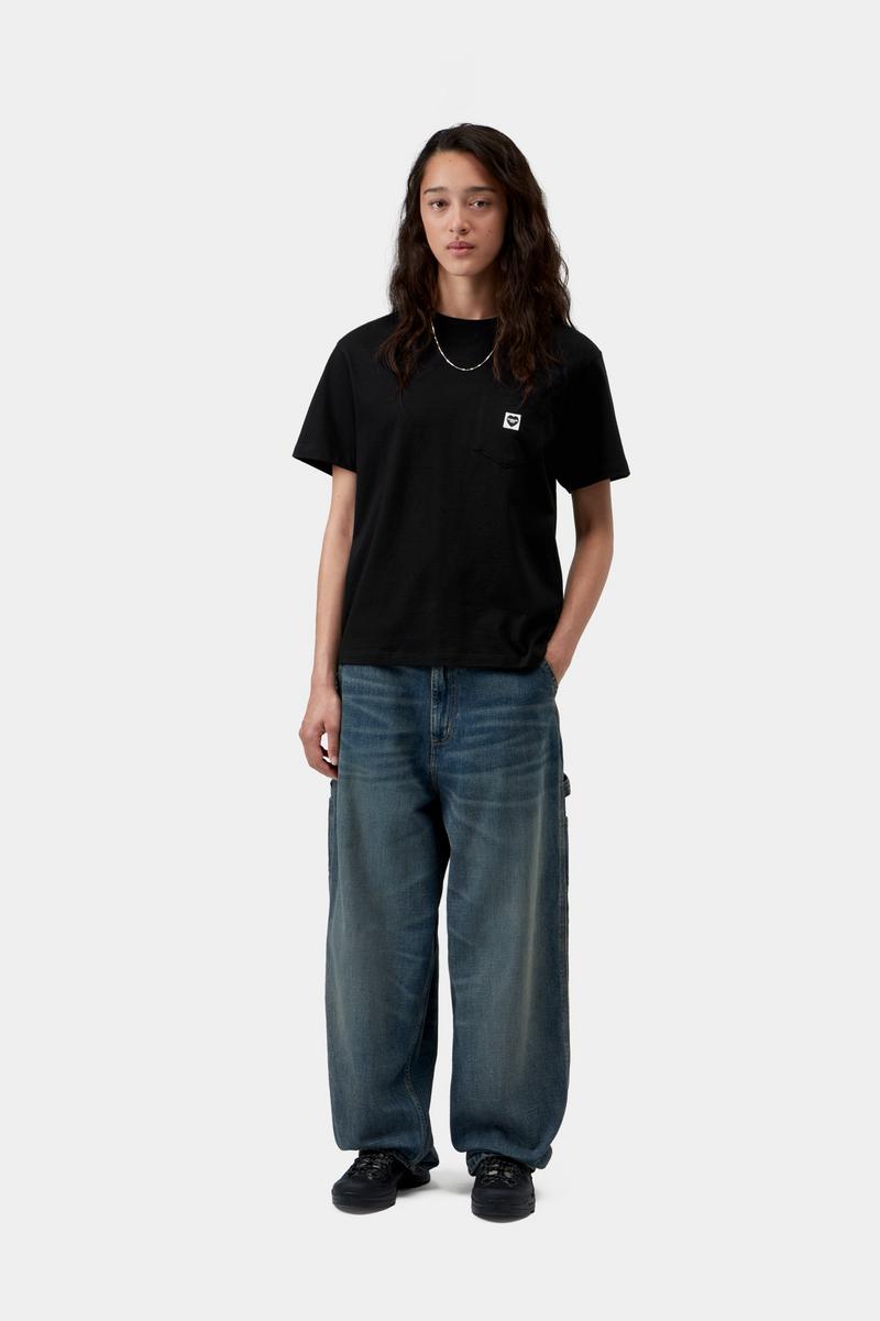 Carhartt S/S Pocket Small Heart T-Shirt - Schwarz / Schwarz
