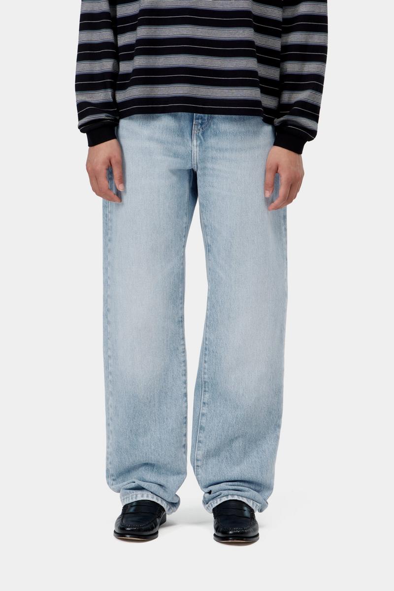Carhartt Noxon Pant - Blau, stark abgenutzt, gebleicht