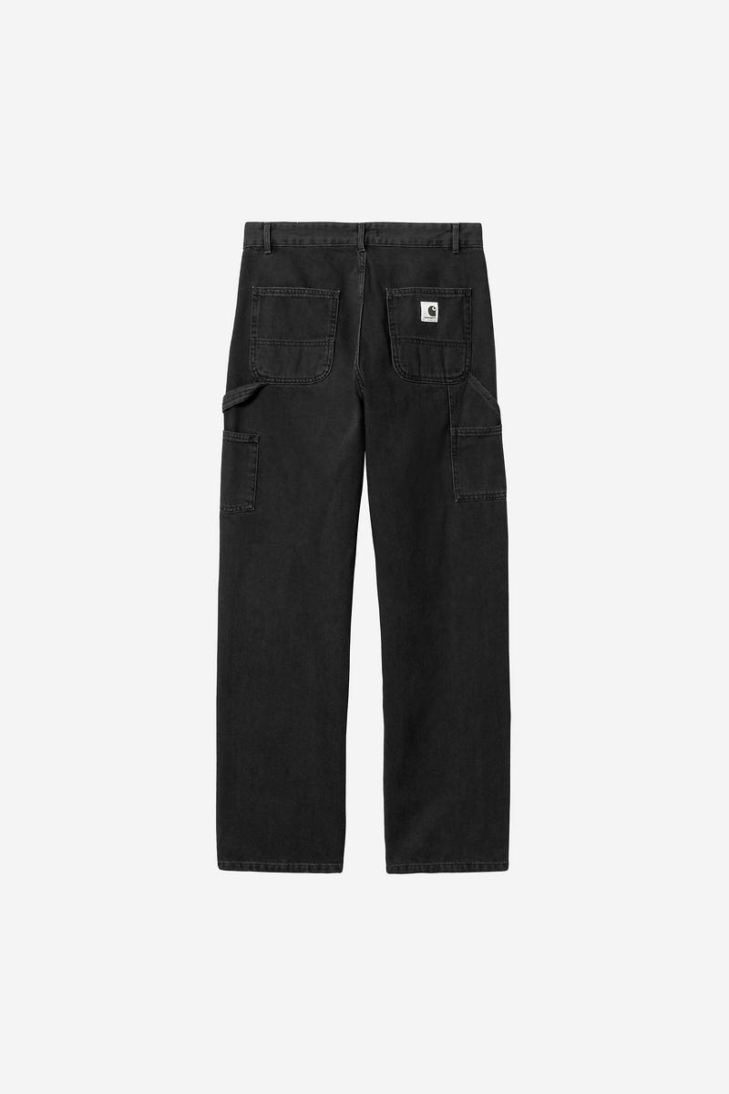 Carhartt Pierce Pant Straight - Schwarz, Stonewashed