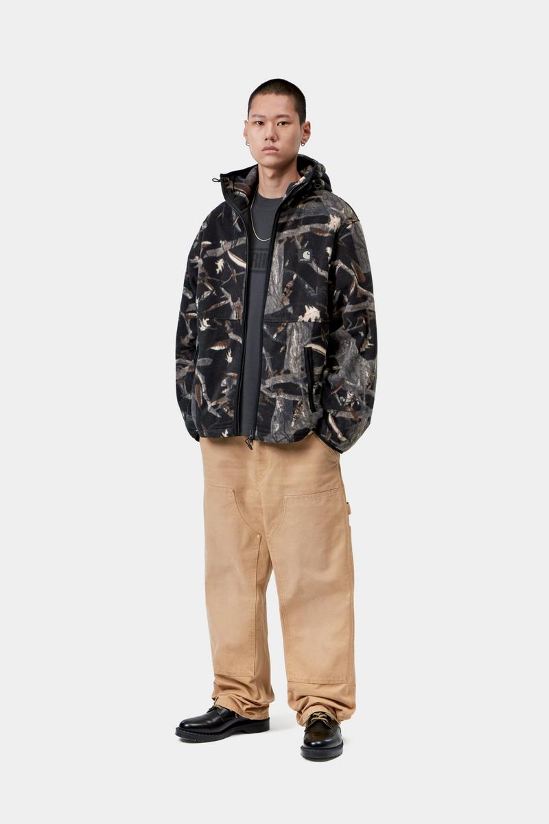 Carhartt Blevin Liner - Camo-Federbaum, Schwarz