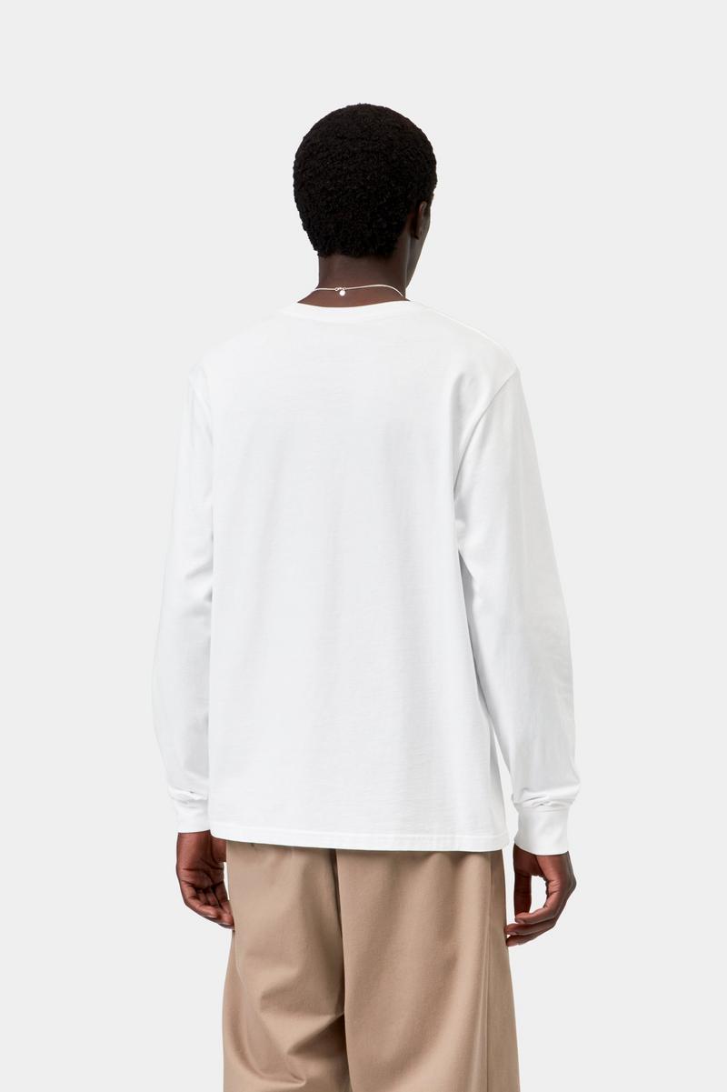 Carhartt L/S Pocket T-Shirt - Weiß