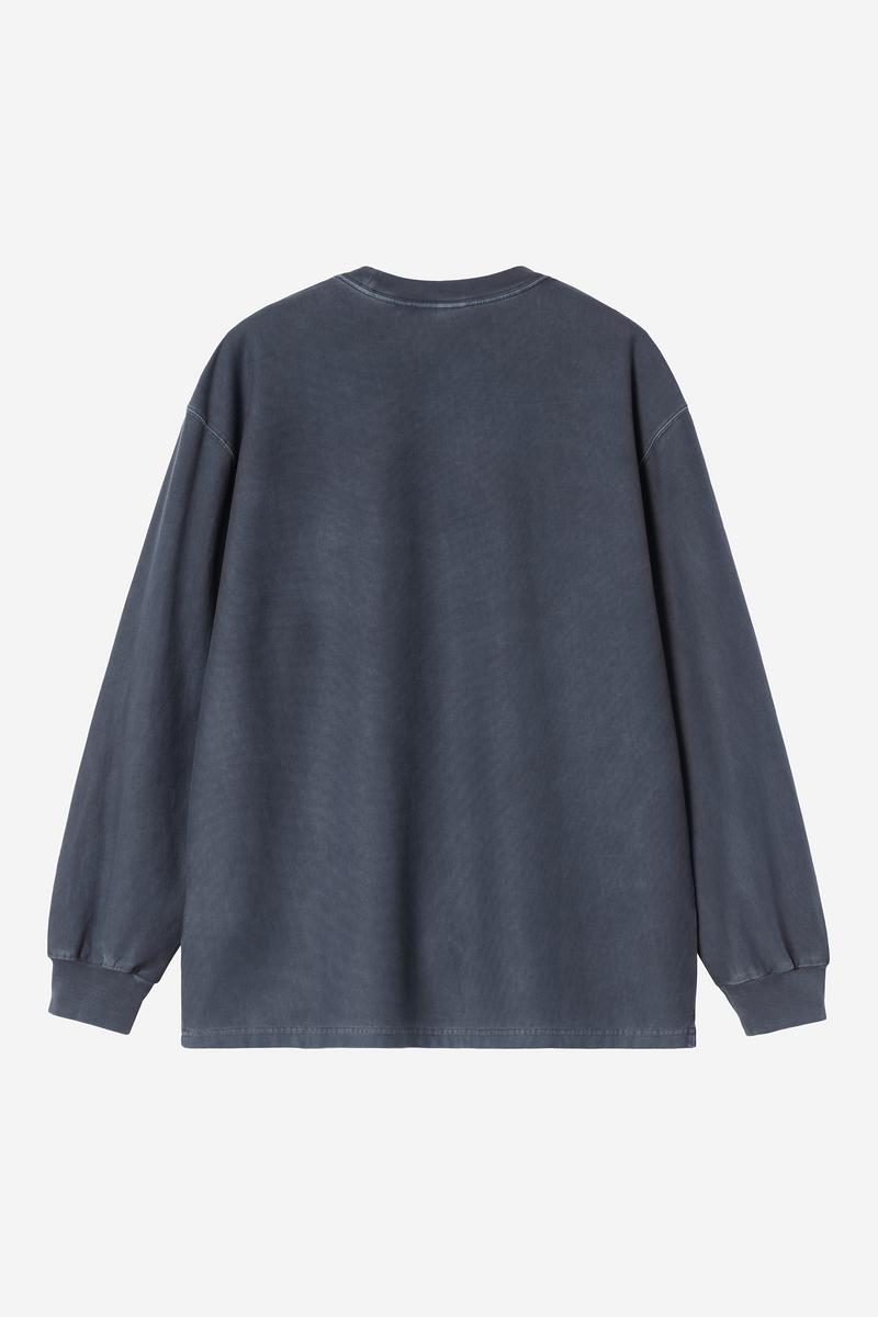 Carhartt L/S Loose Pocket T-Shirt - Dunkles Marineblau, stückgefärbt