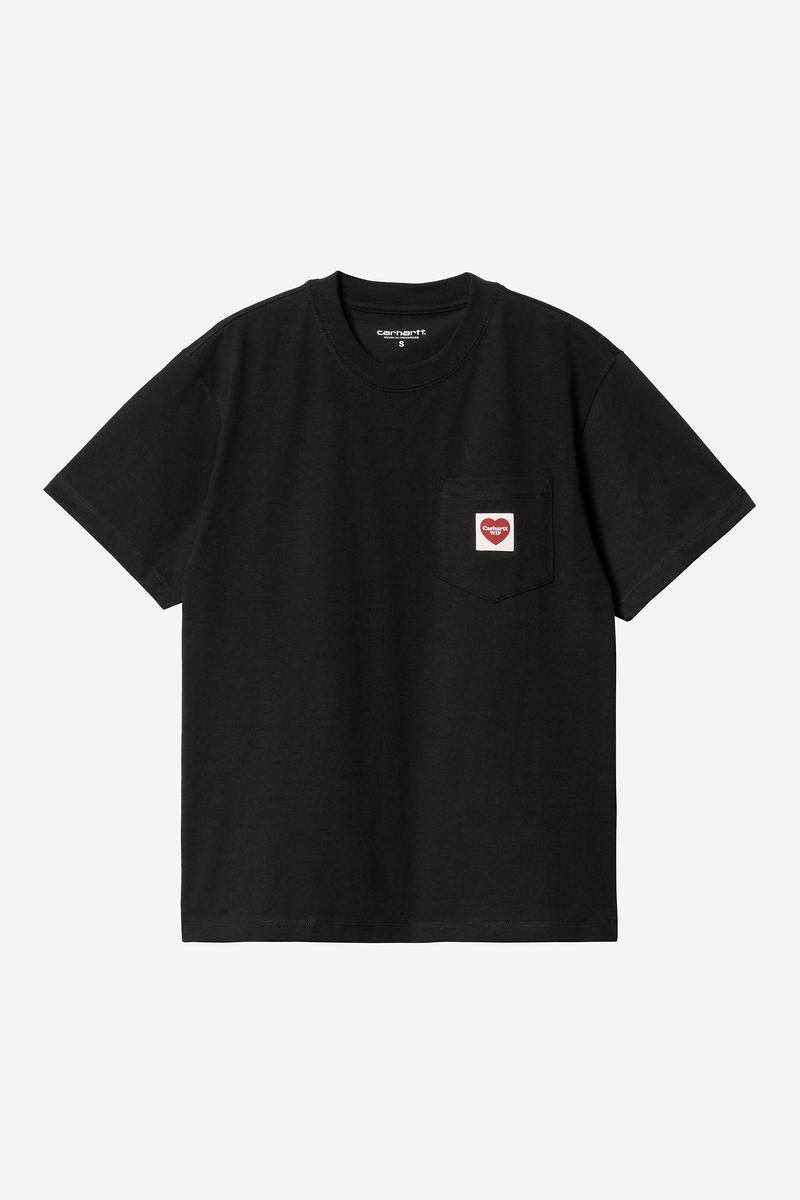 Carhartt S/S Pocket Heart T-Shirt - Schwarz / Rot