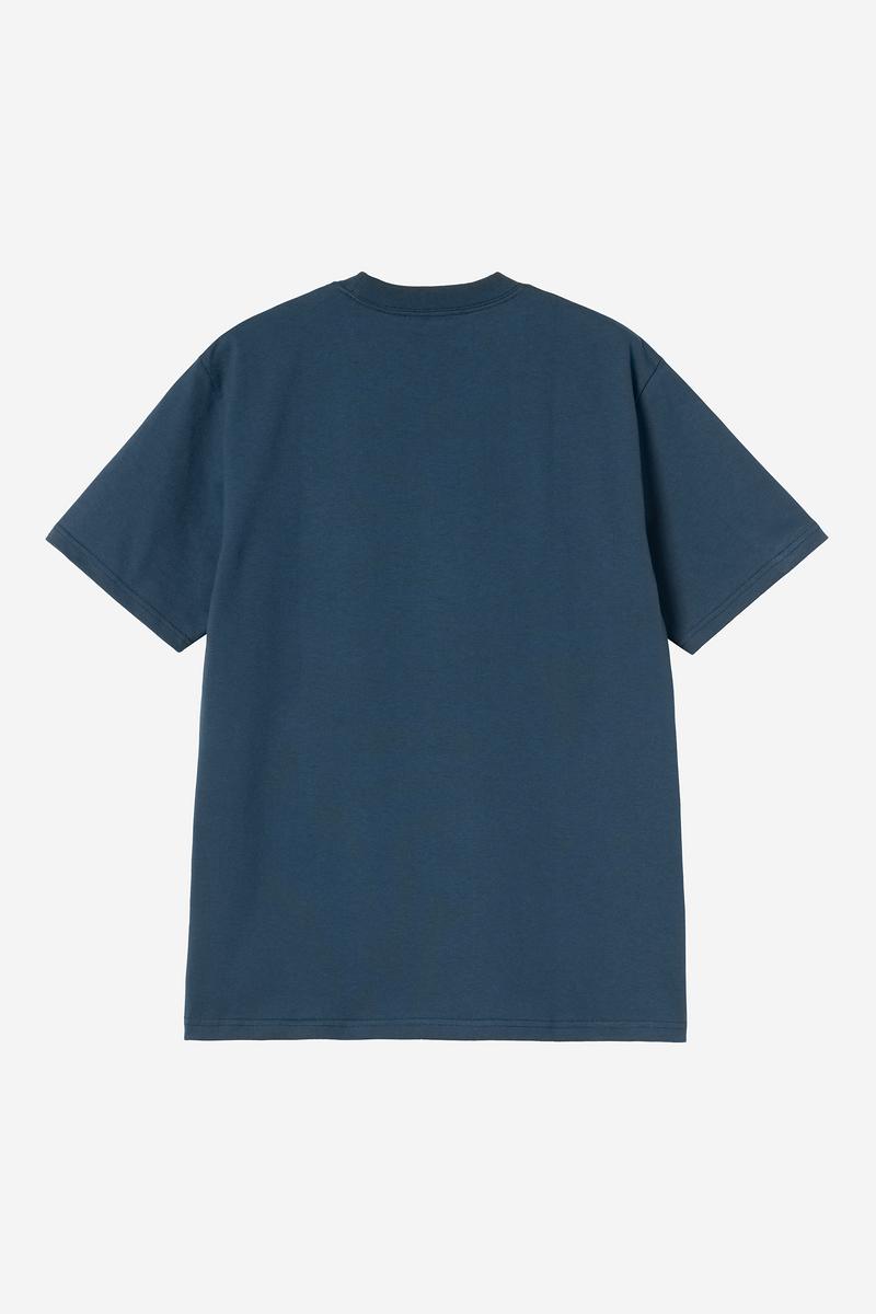 Carhartt S/S University Script T-Shirt - Blauer Fluss / Weiß