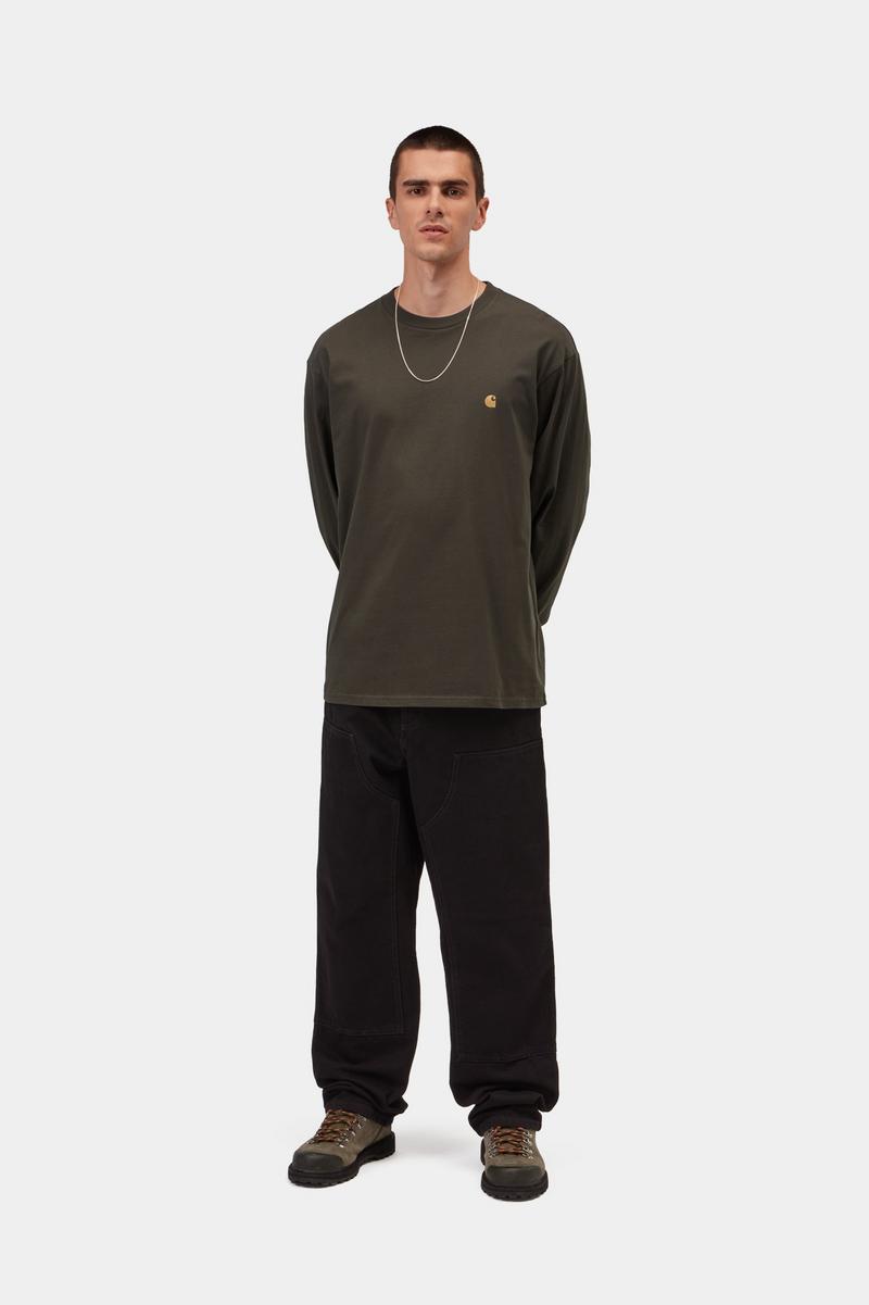 Carhartt L/S Chase T-Shirt - Schungit / Gold