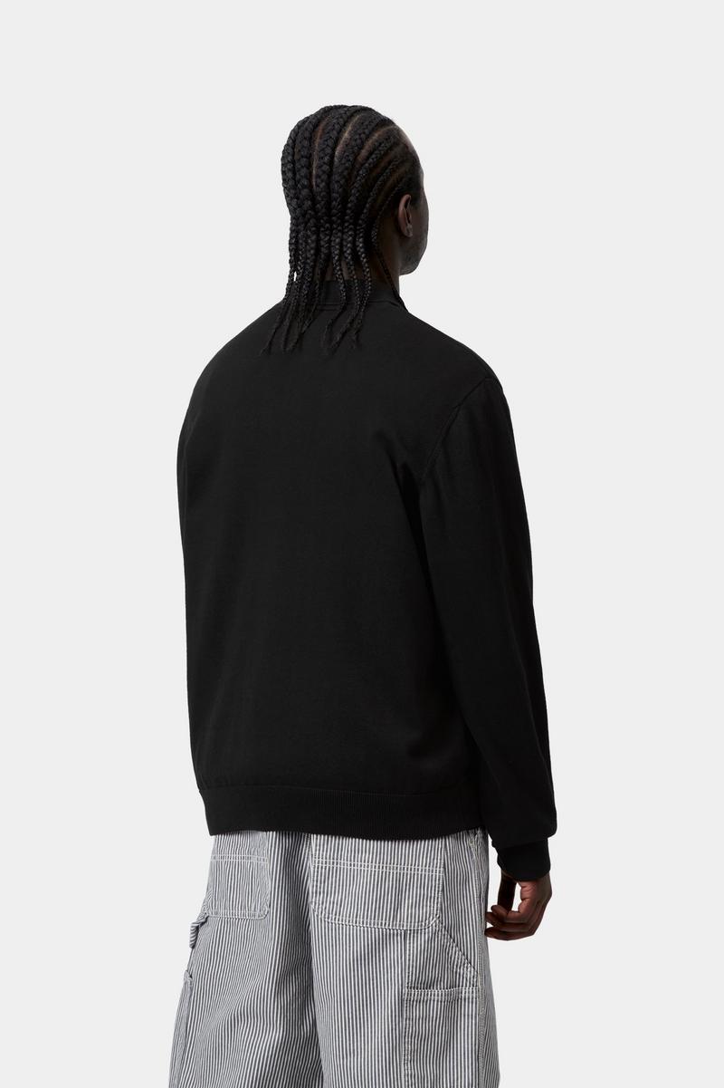 Carhartt L/S Madison Polo - Schwarz / Weiß