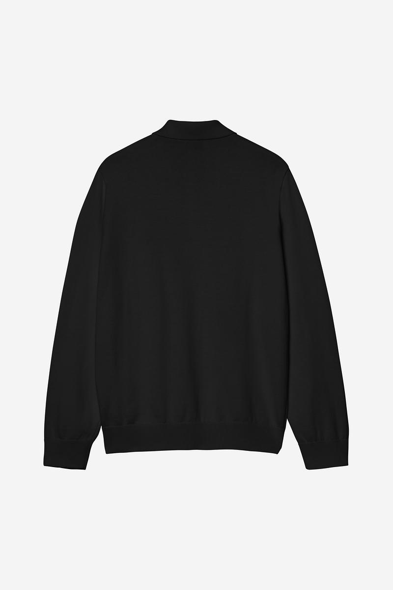 Carhartt L/S Madison Polo - Schwarz / Weiß