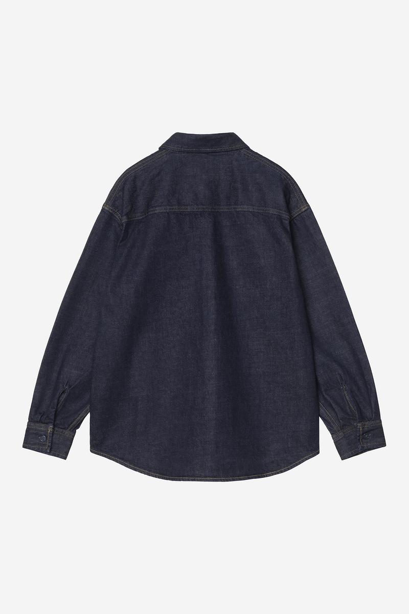 Carhartt Marly Shirt Jac - Blau, gespült