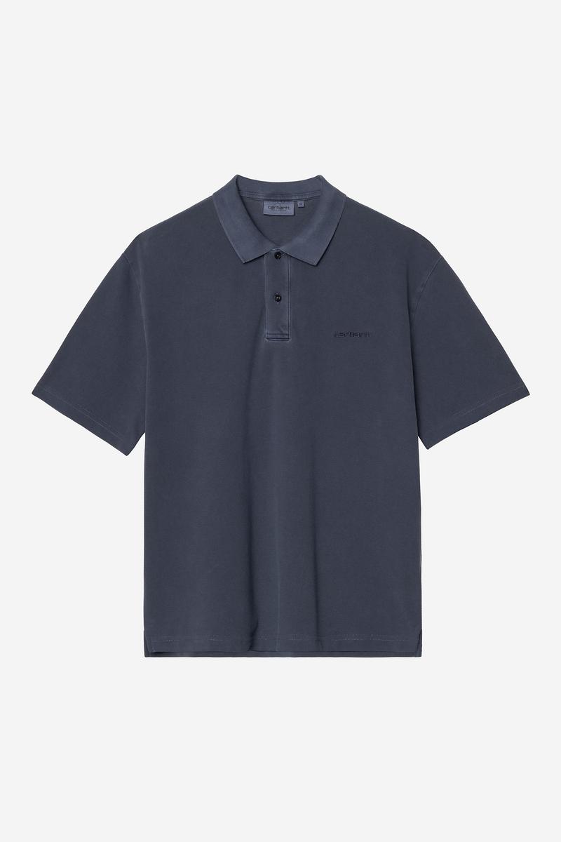 Carhartt S/S Wayne Polo - Dunkles Marineblau, stückgefärbt