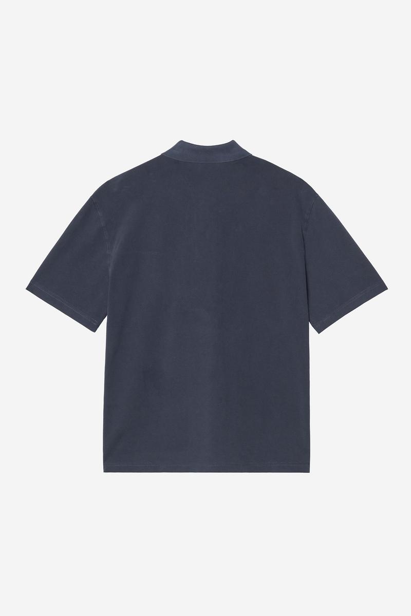 Carhartt S/S Wayne Polo - Dunkles Marineblau, stückgefärbt