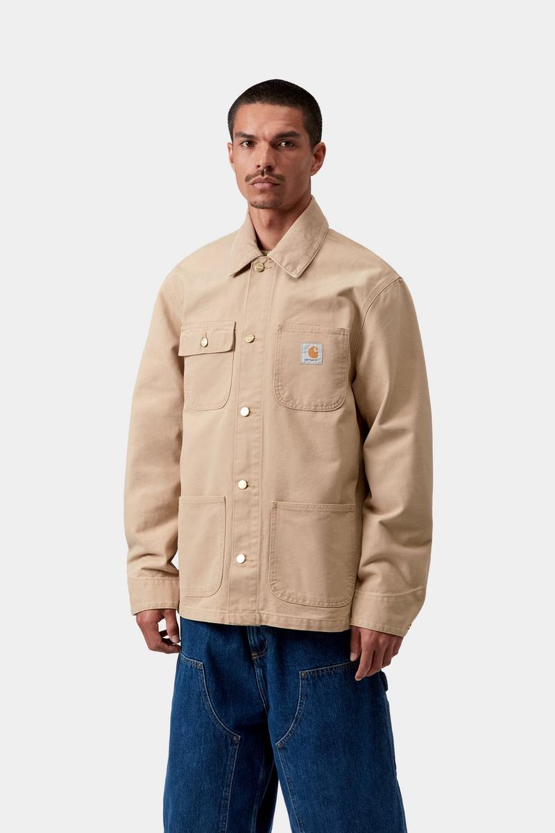 Carhartt Michigan Coat - Dusty H Brown / Dusty H Brown, Steinleinwand