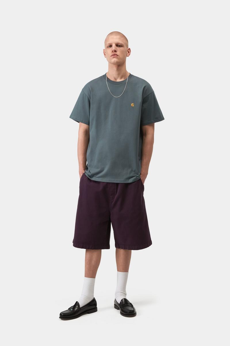 Carhartt S/S Chase T-Shirt - Gemütliches Blau / Gold