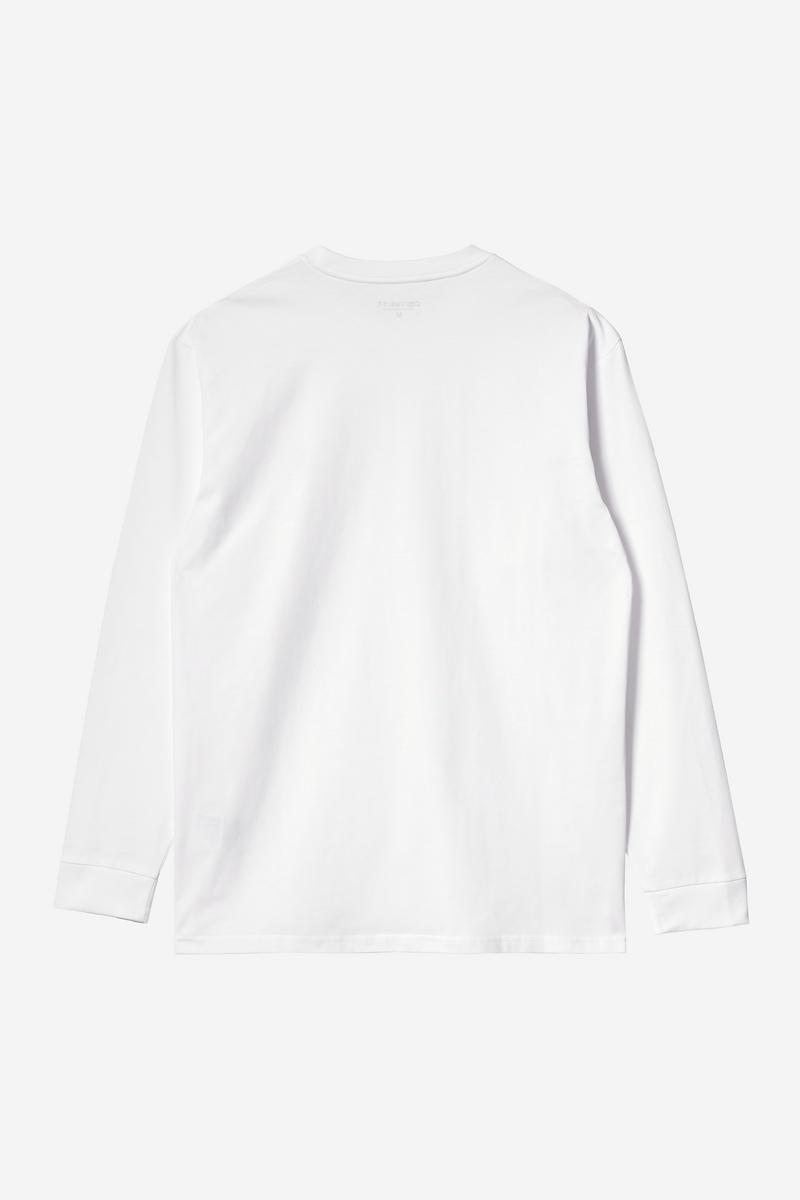 Carhartt L/S Chase T-Shirt - Weiß / Gold