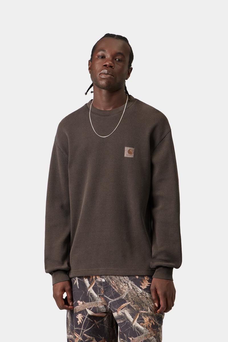 Carhartt L/S Vista Waffle T-Shirt - Tabak, Stückgefärbt