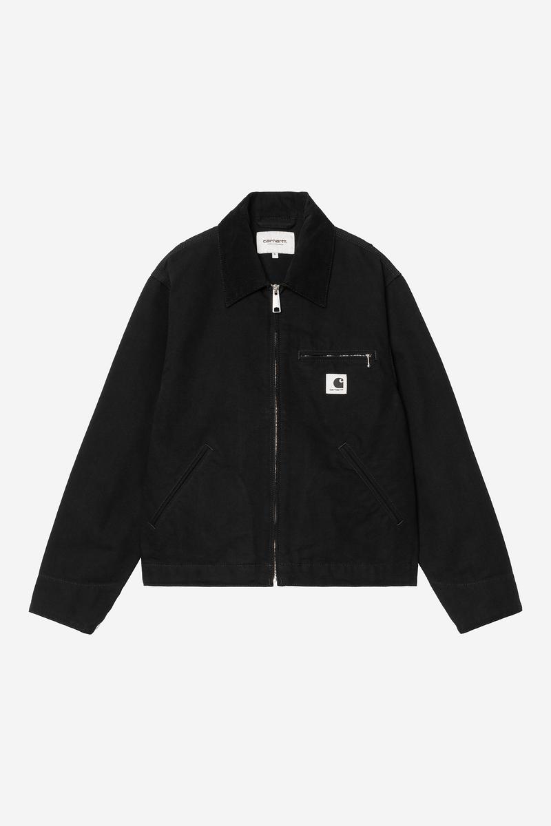 Carhartt OG Detroit Jacket - Schwarz / Schwarz, gespült