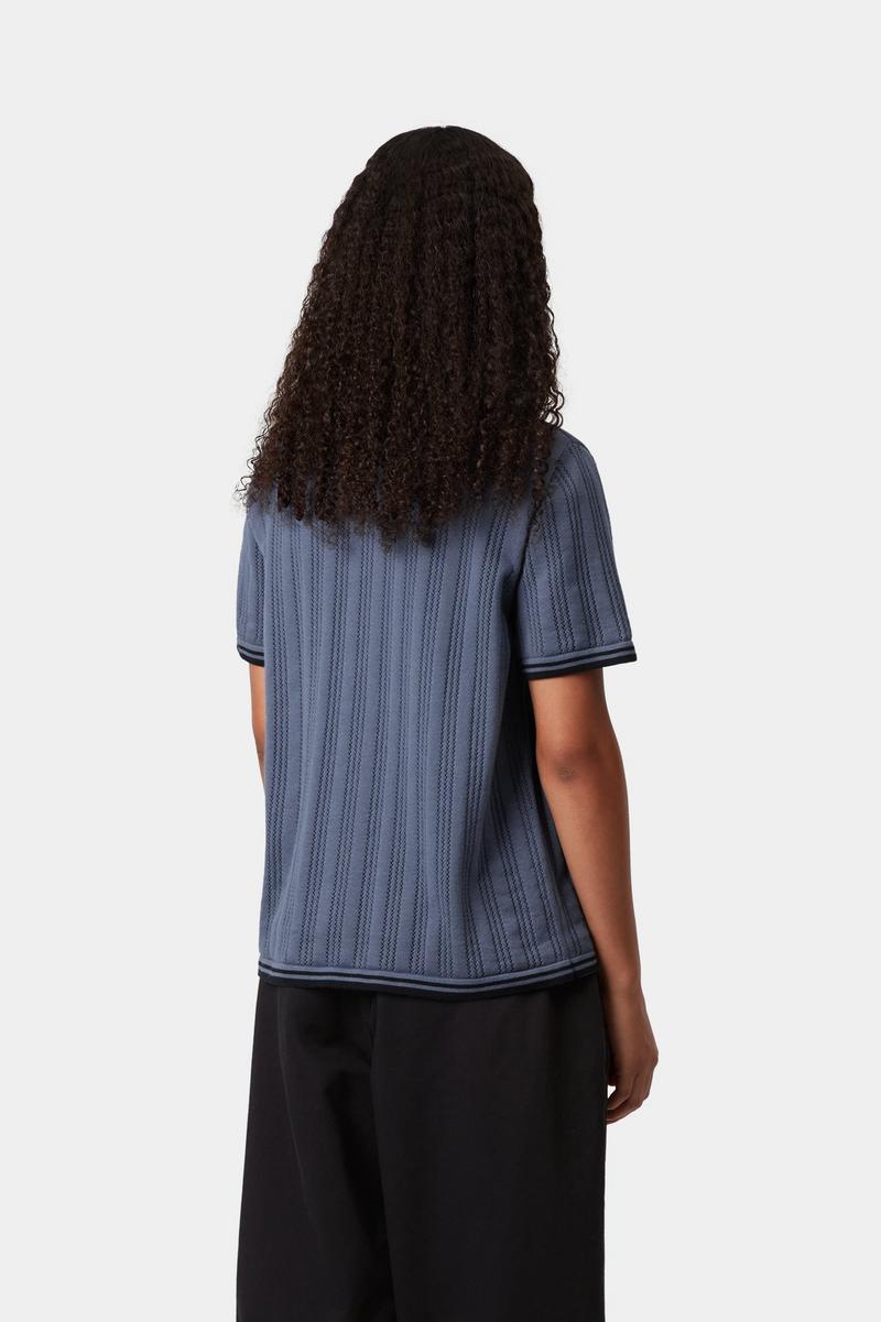 Carhartt W’ S/S Ramsey Knit Shirt - Samtblau