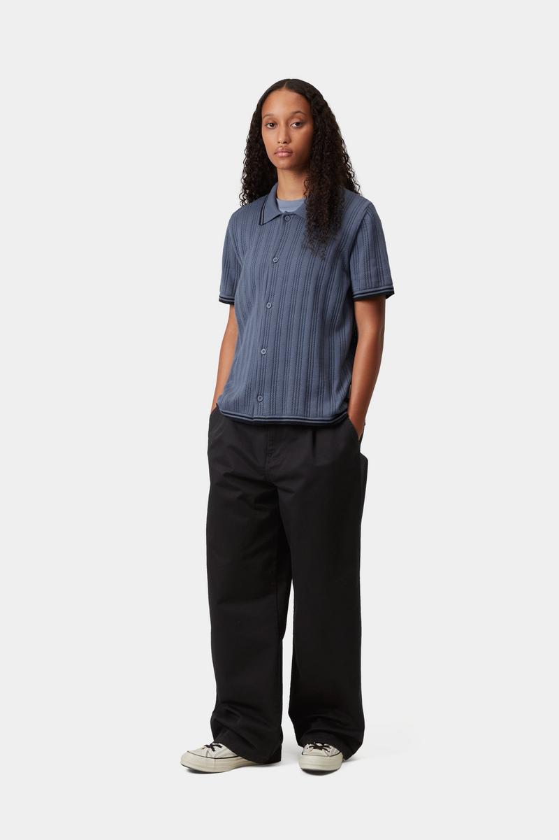 Carhartt W’ S/S Ramsey Knit Shirt - Samtblau