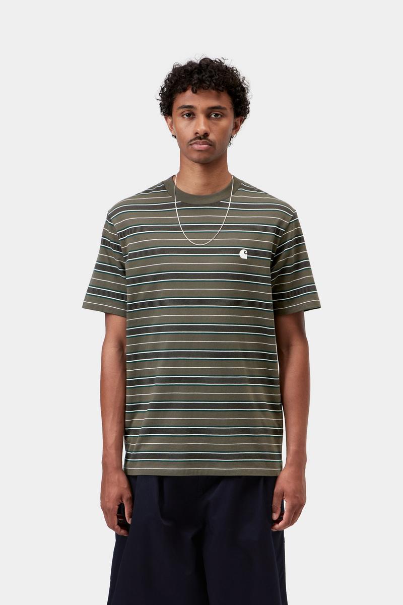 Carhartt S/S Bronson T-Shirt - Bronson Stripe, Zypresse